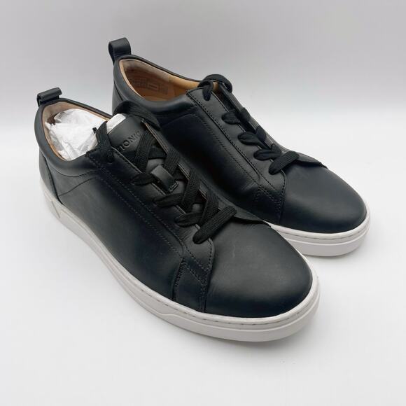 Vionic Mens Lucas Sneaker US 8vM EU 41 Black White Leather NIB - Picture 5 of 12